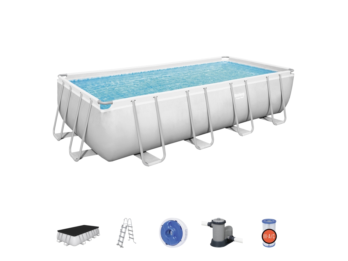 Conjunto Piscina de Aço BESTWAY 56465 (com Cartucho - 14812 L - 274x122cm)