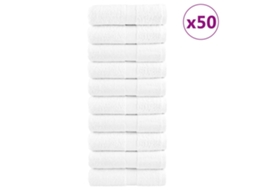 Toalhas de Lavagem Premium Solund, 50 Unidades, Brancas, 30x30 Cm, 600 G/m BRILVIBERA