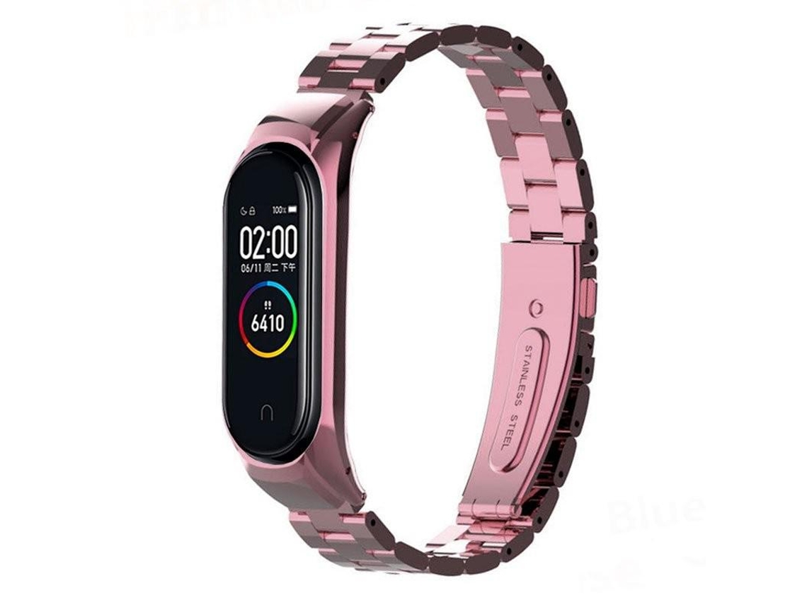 Pulseira Xiaomi Mi Band 4 / 3 Steel Rosa Mi Band 3 Mi Band 4