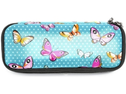 Large Estojo Com Design De Borboleta, Ideal Escola, Escritório, Adultos, Meninas E Meninos