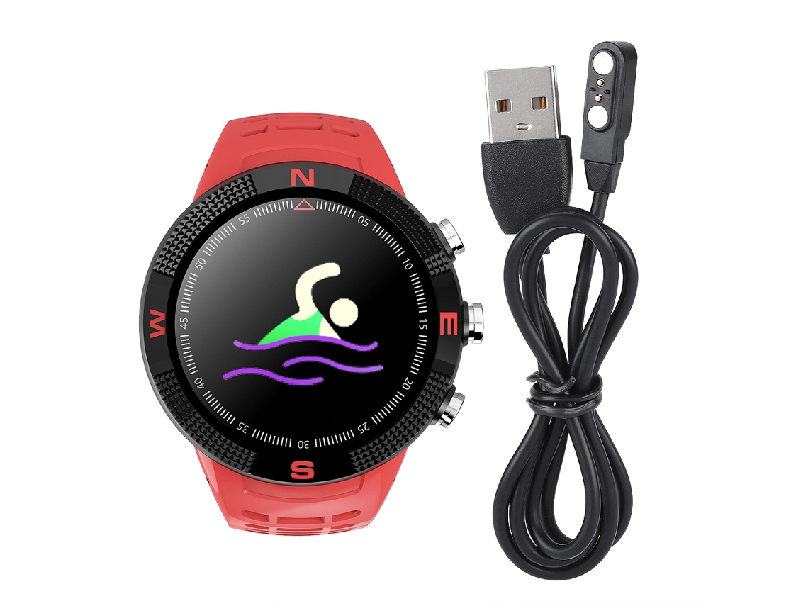 Relógio Esportivo LAXISCREED F18 Gps Monitor Cardíaco Vermelho