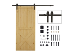Kit de trilho para portas S/MARCA, 2m, preto