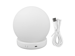Mini Luminária Noturna Rgb para Quarto, Luminária de Mesa com Bola Rgb Que Muda de Cor Dinâmica CHABERLU