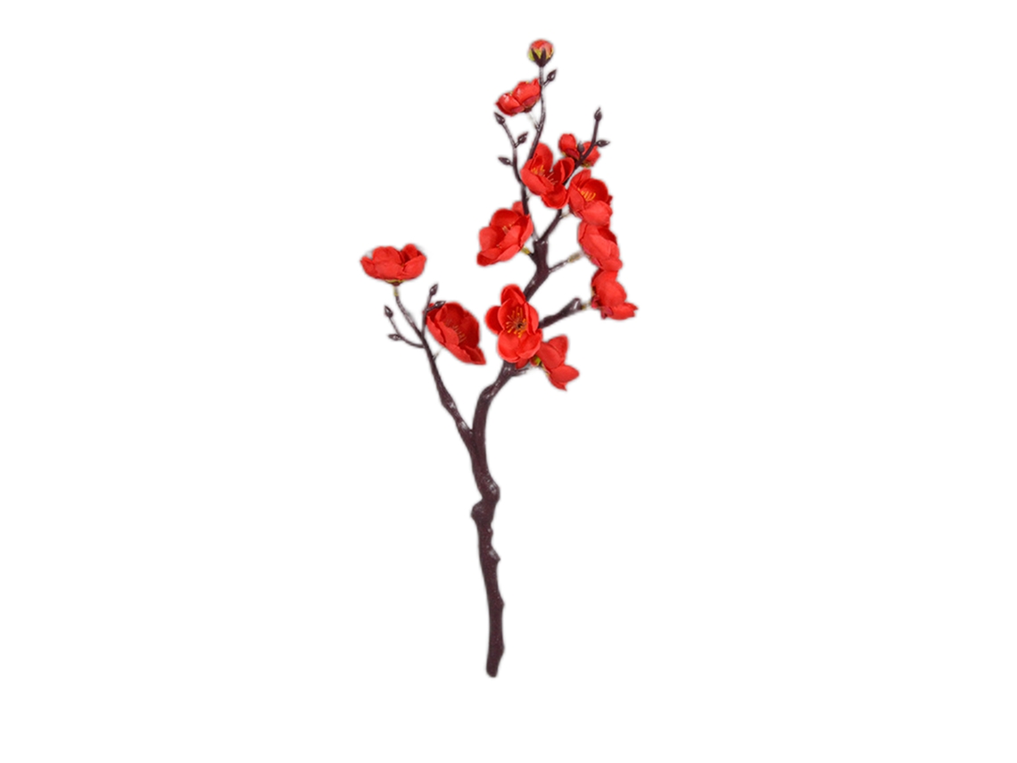 Laxiscreed Guirlanda De Flores Chinesas Vermelhas Para Decoração De Inverno, Casamento E Casa