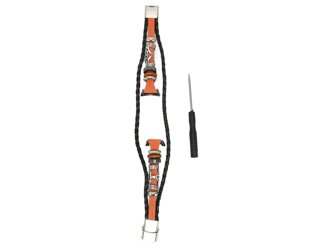 Pulseira de Relógio com Pérolas Vintage para Mi Band 8 Marrom