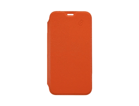 Capa Aba Parte Posterior para iPhone 11 Pro BEETLECASE Pele Laranja