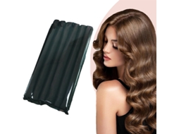 Cachos Sem Calor,veludo, Para Todos Os Tipos De Cabelo (curto A Longo) 6 Unidades, Preto Hexinyigjly