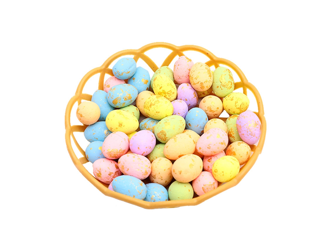 Pack de 50 ovos de Páscoa em espuma colorida para decoração e artesanato LAXISCREED