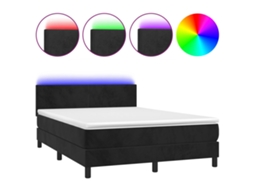 Box Spring Bed, Box Spring Beds Vidaxl Preto Veludo (140 X 190 Cm)
