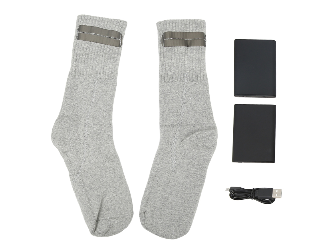 Calcetines Eléctricos Calentados de Algodón Talla Única para Inverno Esqui Caça Campamento