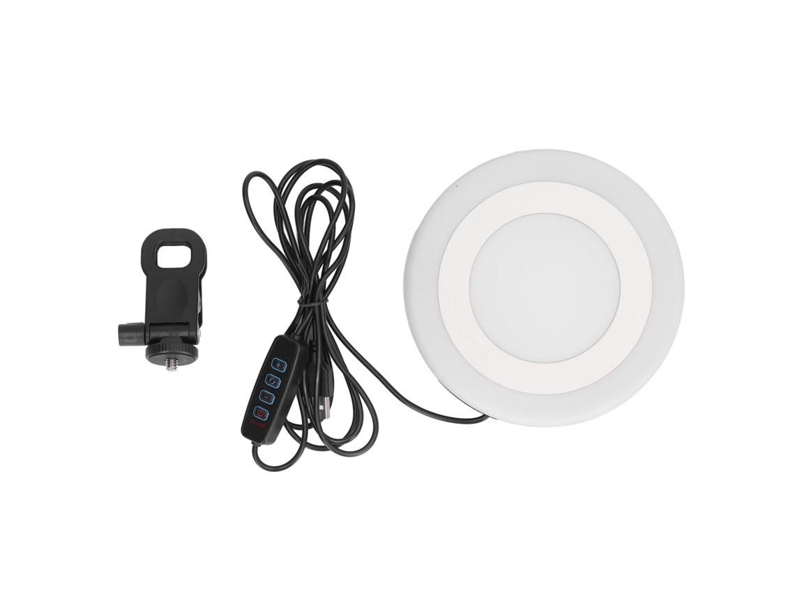 2026 luz Led de Preenchimento para Videoconferências de 5,5 Polegadas, Redonda, 3 Modos, 10 Níveis, Usb, Mesa, Rgb, Clip para Laptop
