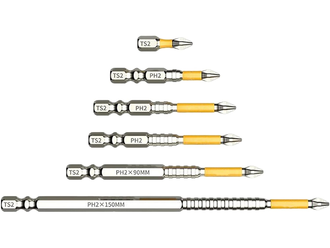 Conjunto Brocas Magnéticas de Alta Magnetização - 6 Brocas Magnéticas Antiderrapantes K5 para Furadeiras CHABERLU