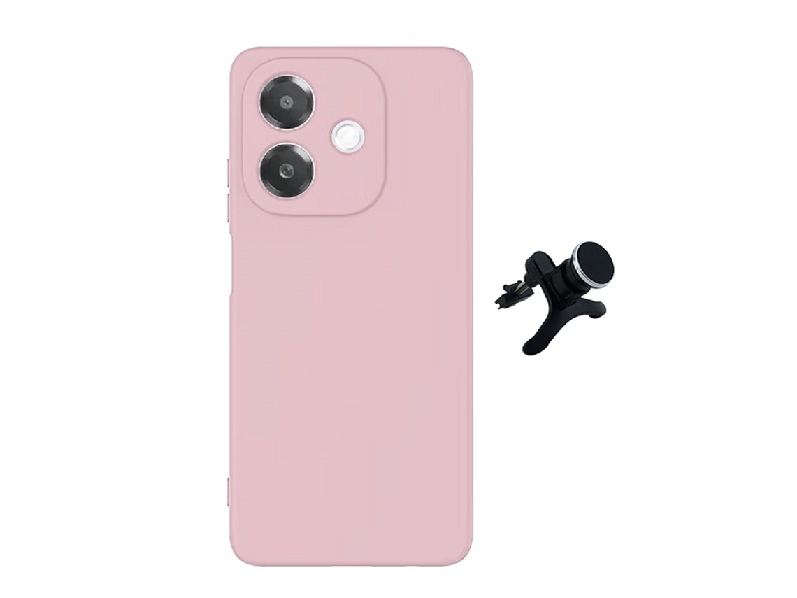 Capa Carro Extra Firme para Oppo Oppo A3X 4G OEM Silicone Rosa