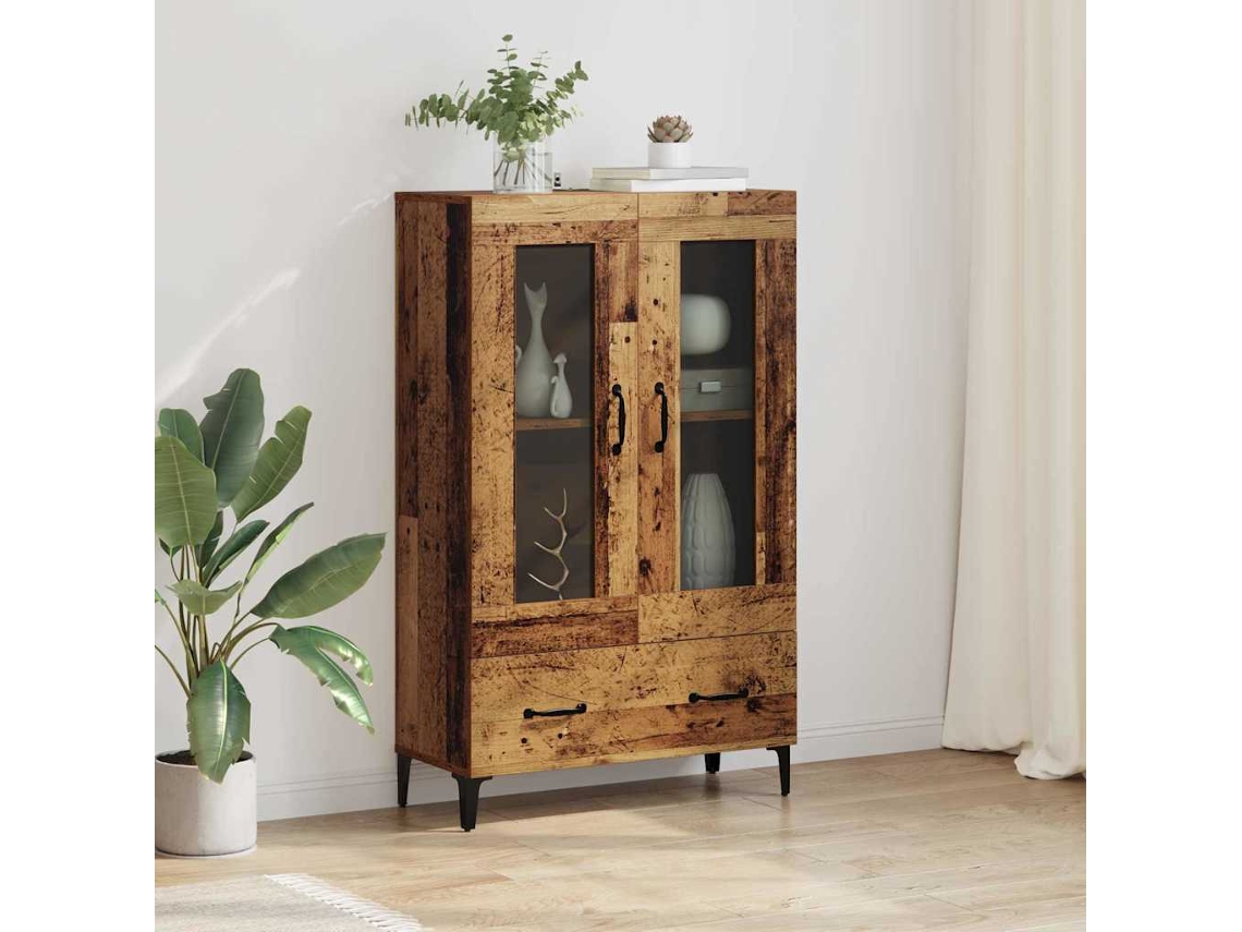 Vidaxl Buffê Com Gaveta Madeira Antiga 70 X 31 X 115 Cm