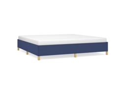 Bed Frame, Bed Frames Vidaxl Azul Tecido (200 X 200 Cm)
