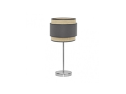 Alto Kandy Candeeiro De Mesa 1xe27 Natural/cinza 67x30x30 Cm Fabrilamp