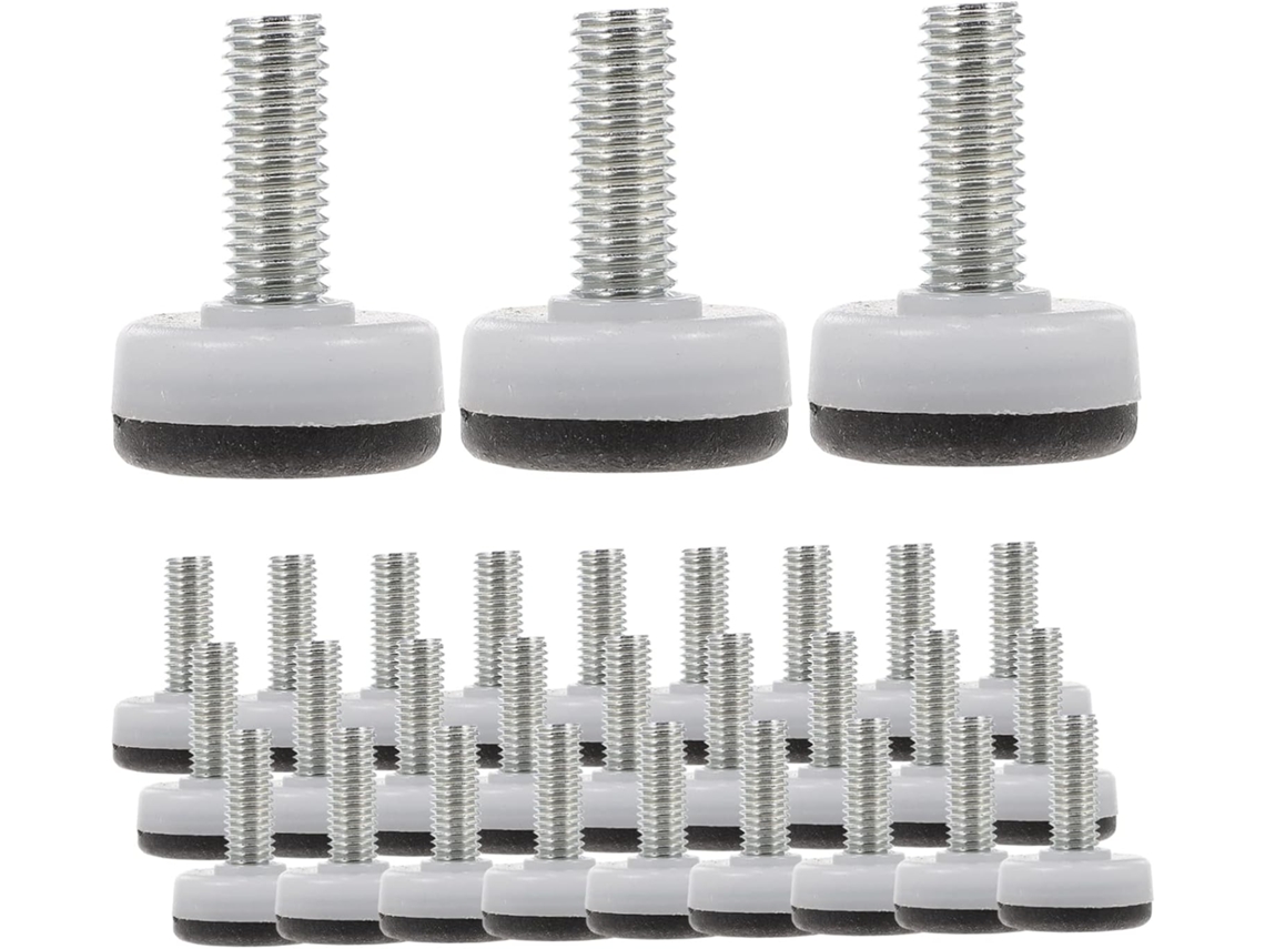 Pés Niveladores Ajustáveis Para Móveis, Mesas E Armários, Resistentes, 30 Peças, M10, Em Abs E Ferro, Para Banheiro