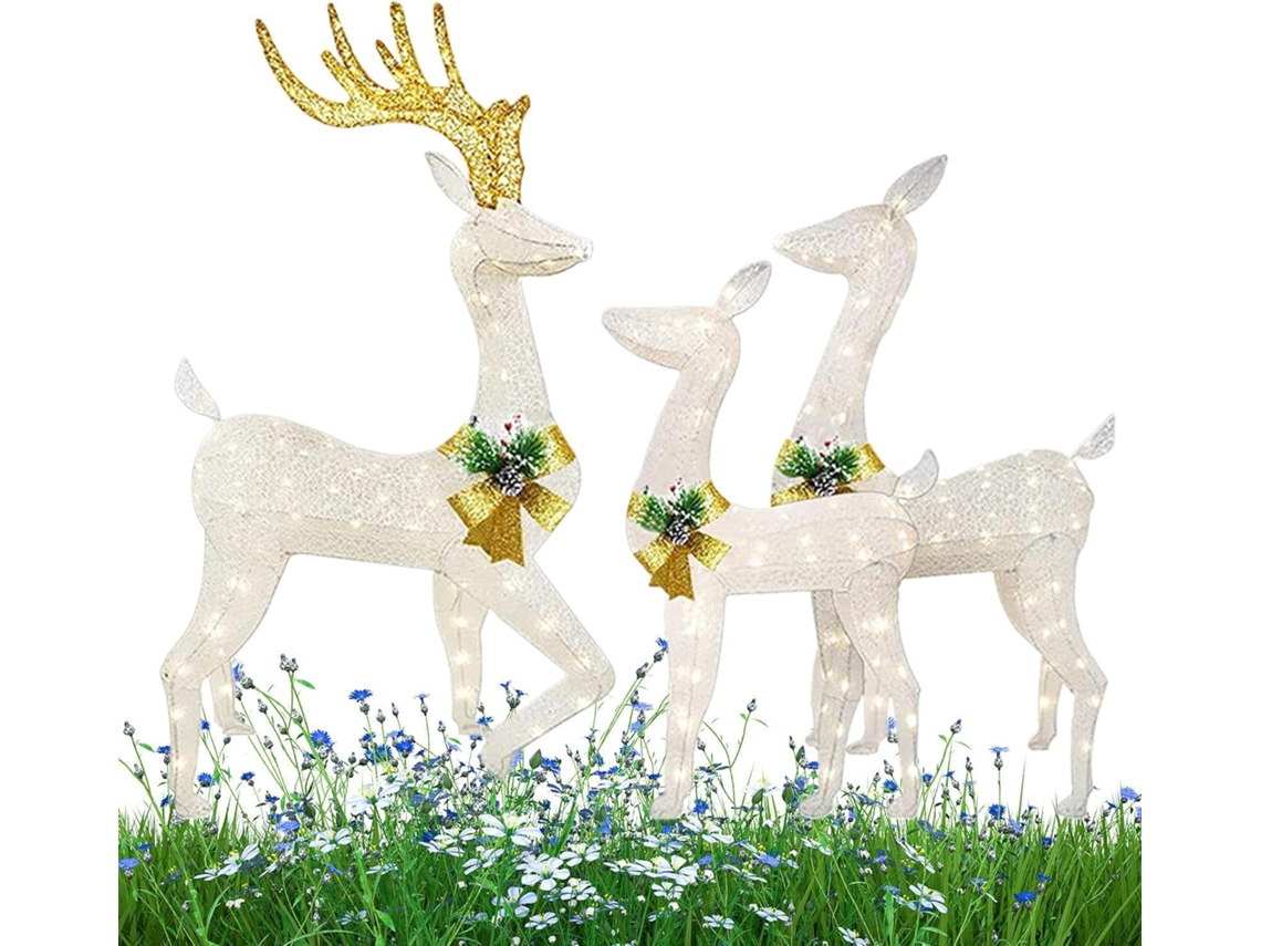 Luzes de Natal Luzes de Caminho Led, Decoração Solar para Jardim, Iluminação Festiva Brilhante e À Prova D'água para CHABERLU