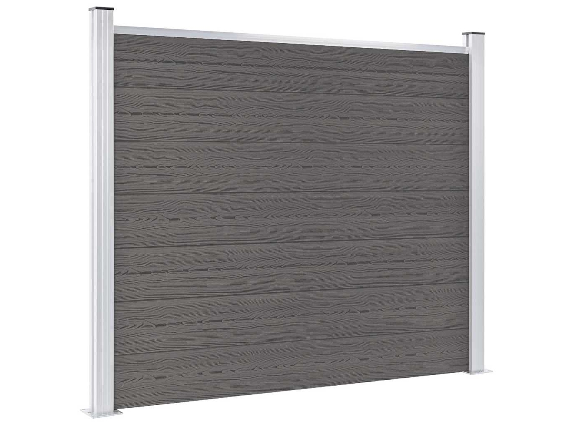 Fence Panel, Fence Panels Vidaxl Cinzeto Wpc (n/a)