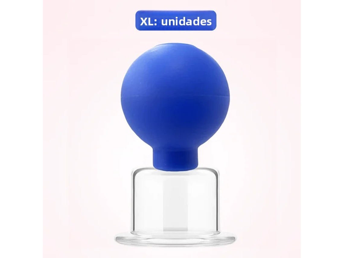 (azul Xl) Ventosa De Massagem De Borracha, Efeito Lifting Facial A Vácuo, Tamanhos P, M E Gg