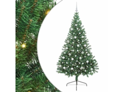 Conjunto 1 Decoração De Árvore De Natal Vidaxl Verde Pvc (210 Cm)