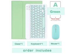 Capa Com Teclado Para Tablet Lurelia, Compatível Com I Pad Air 4/air 5 10,9", Verde Fresco, Teclado Bluetooth, Rato 2.4g