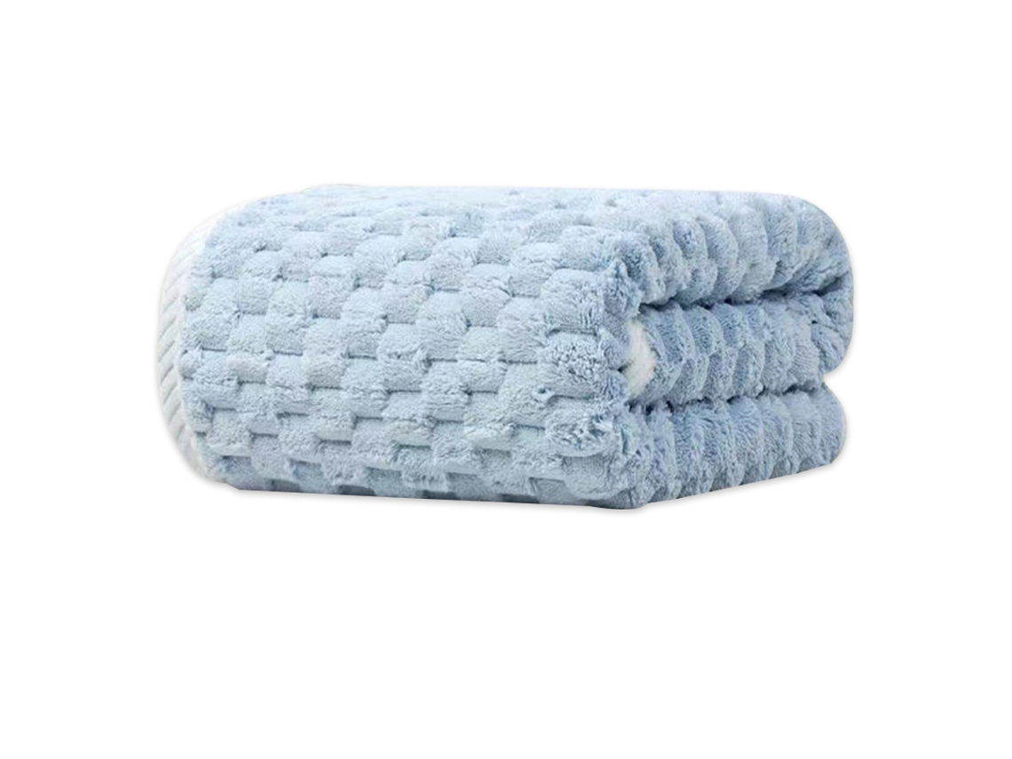 Toalha RNEMITERY Banho Luxuosas Oversized Super Macias Veludo Azul (70x140cm)