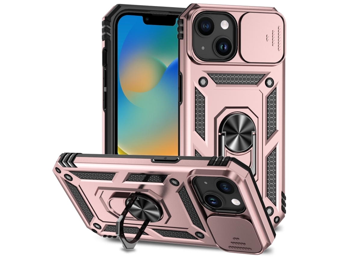 Capa Para Iphone 15 - Suporte Deslizante Para Câmera