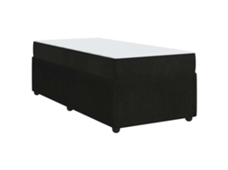 Conjunto 1 Cama Moderna Vidaxl Preto Tecido (80 X 200 Cm)