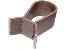 Suporte Para Fones De Ouvido Robusto Em Madeira Sintética Nogueira, Elegante Expositor Para Fones De Ouvido, Ideal Para