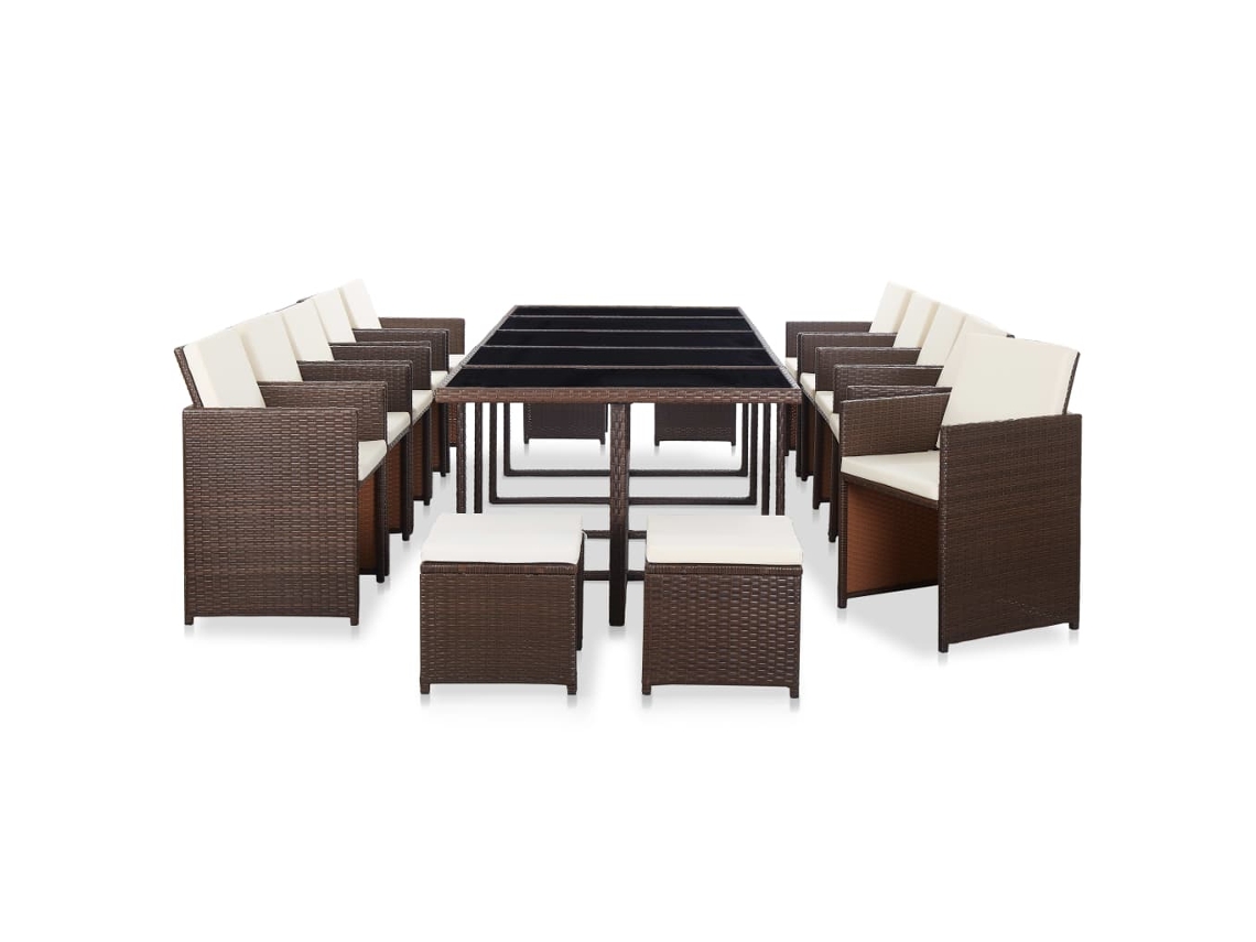 Garden Table And Chair, Garden Tables And Chairs Vidaxl Marrom Rattan / Vime (n/a)