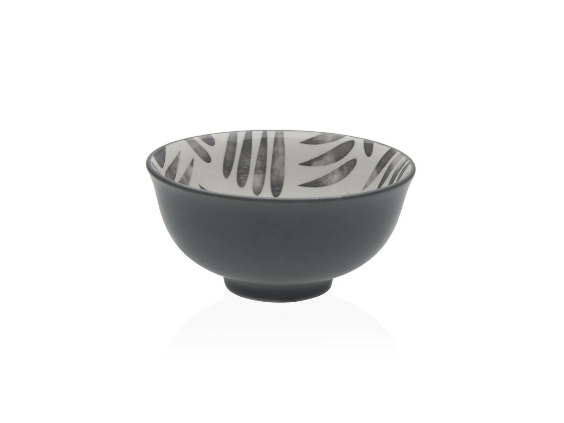 Tigela Versa Cinzento 8,5 X 5 X 8,5 Cm Cerâmica Porcelana