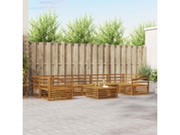 Vidaxl Conjunto De Sofás Para Exterior 8 Pcs Natural