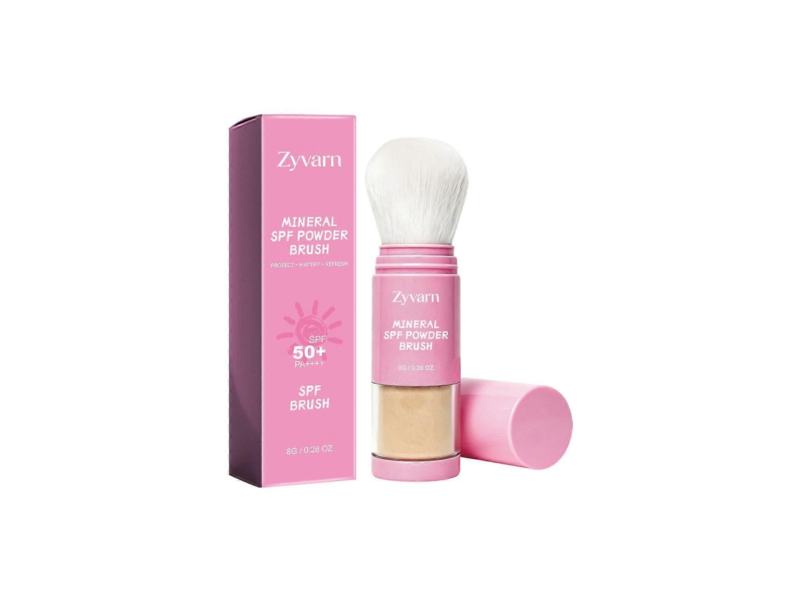 Mineral Spf 50+ Powder Brush, Portable Sun Protection Powder (8g)1pcs
