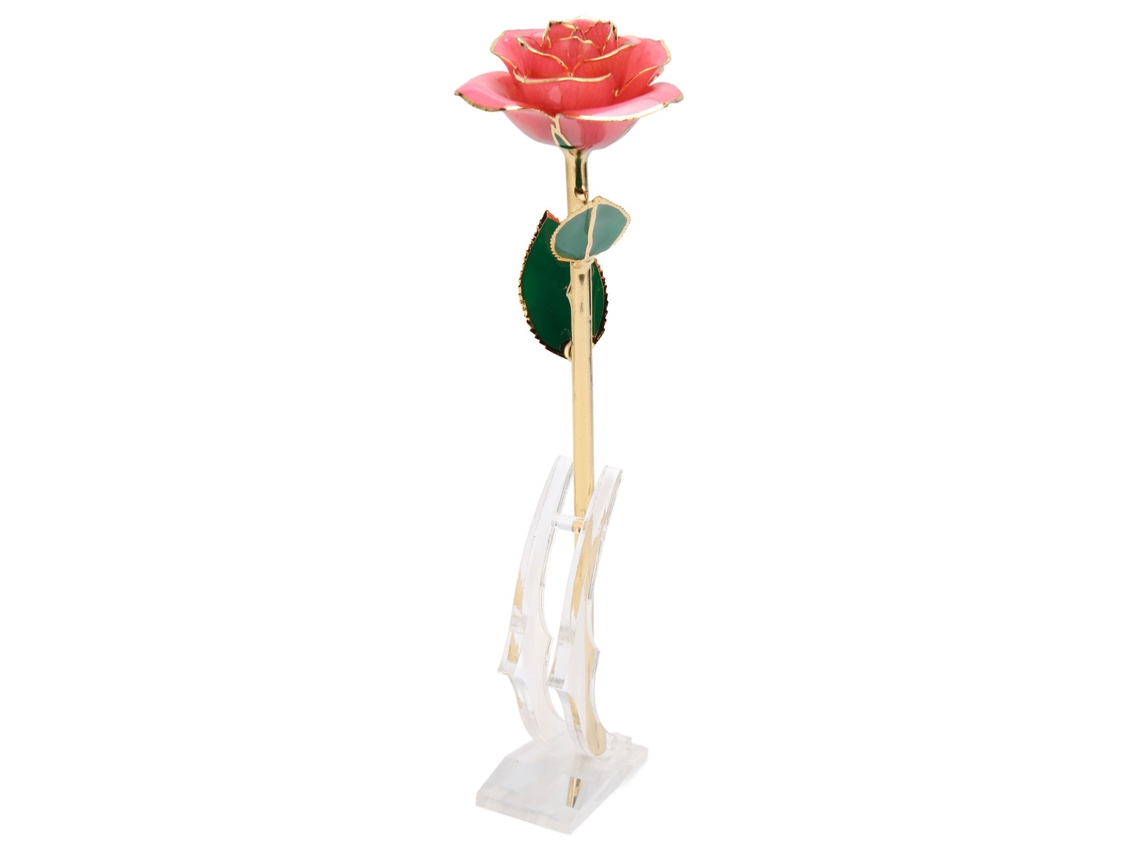 Rosa Dourada 24k Base Presente para Mãe Esposa Namorada