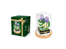 Kit Blocos Miniaturas Flor Tulipa com Capa Protectora