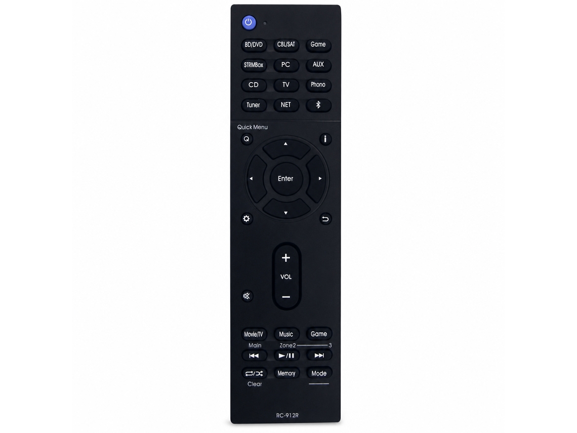 Comando À Distância De Substituição Rc-912r Compatível Com Recetores Av Onkyo