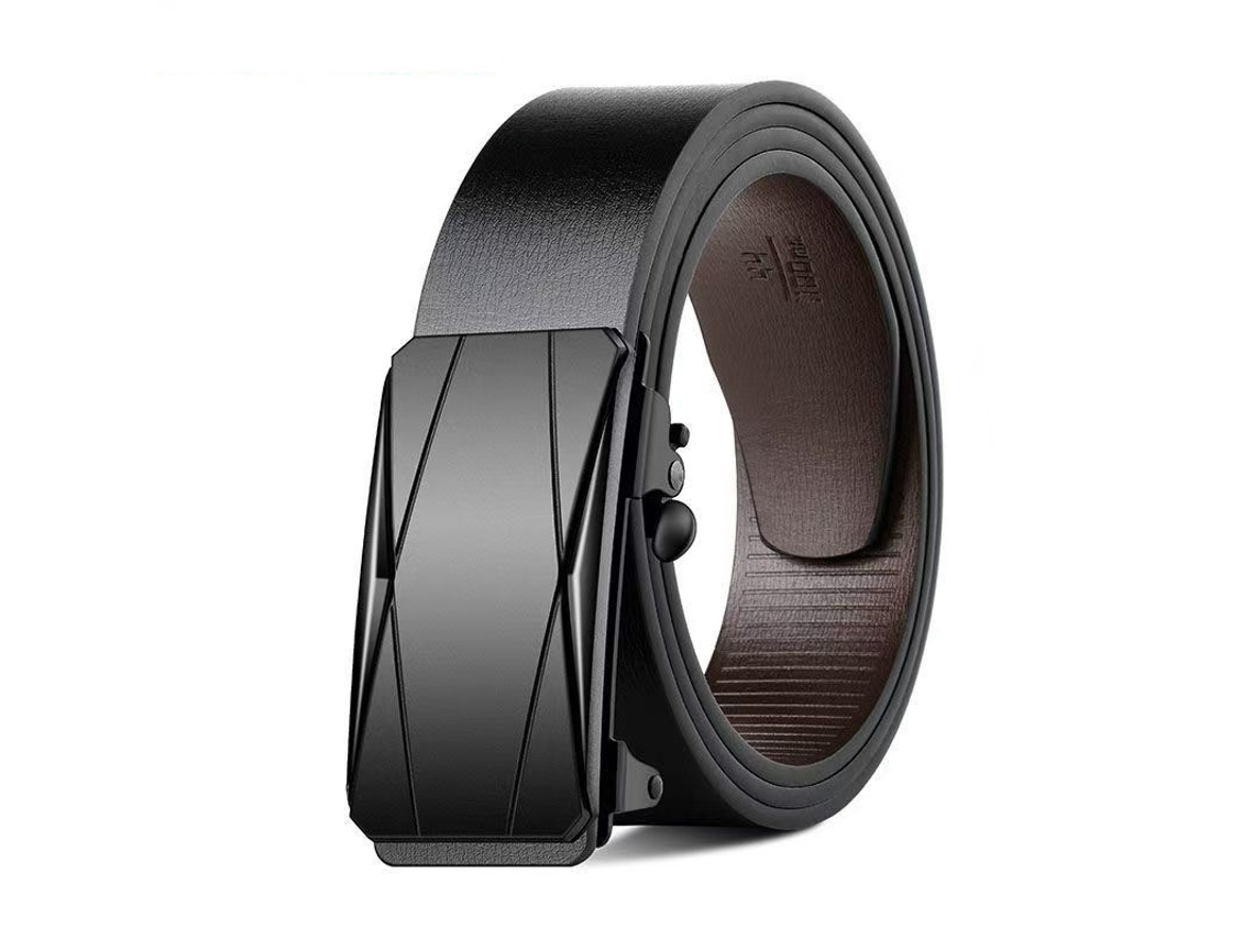 Cinto De Pele Pu Masculino Yuysan, Comprimento 130 Cm, Wy06 - Preto