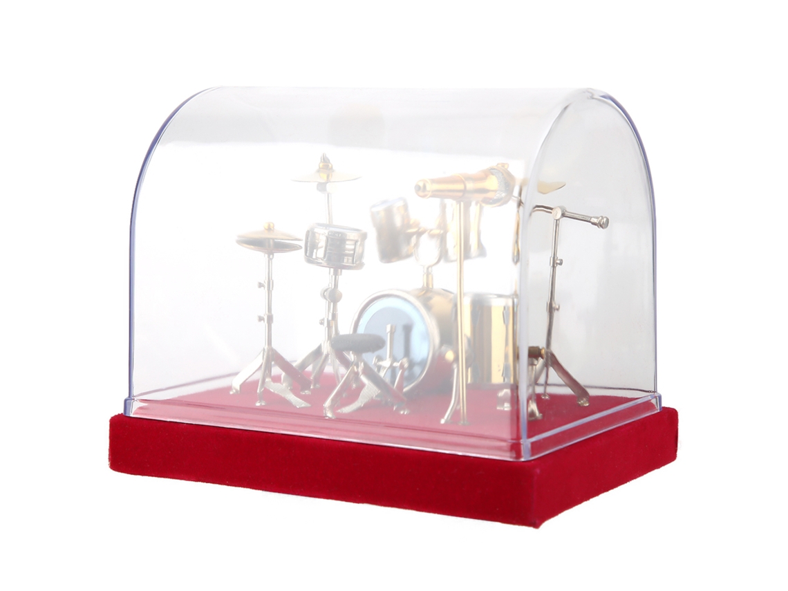 Bateria Musical Miniatura 18cm para Decoração Worten