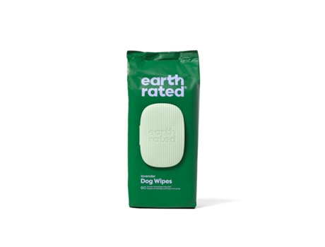 Toalhitas Húmidas Para Animais De Estimação Earth Rated Lavanda (60 Peças)