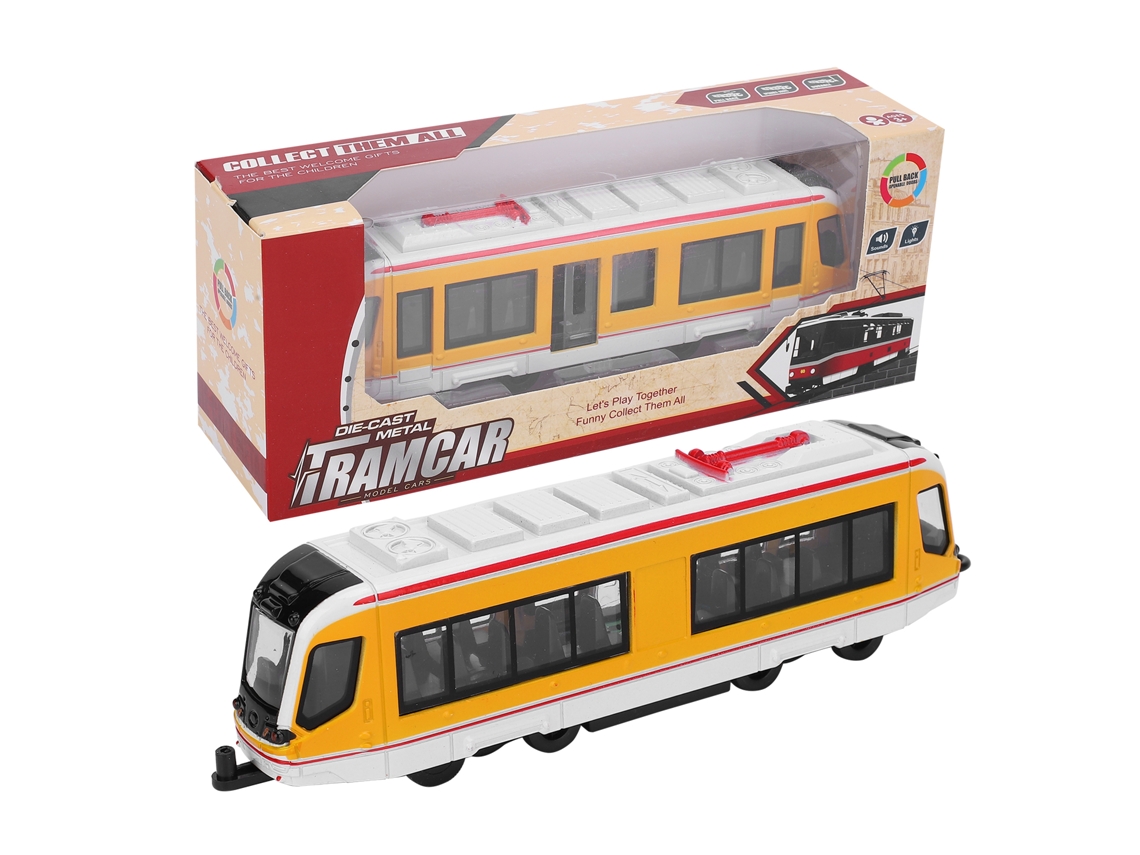 Primerox brinquedo de Carro de Liga 1:90 com Luz e Som Carro Simulado para Crianças Amarelo