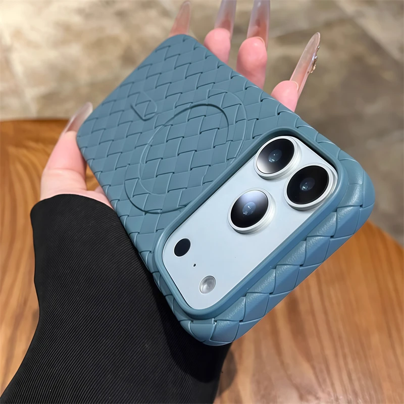 Capa Magnética Para Celular (iphone 17 Cinza), Em Malha Respirável, Com Revestimento Ultrafino Em Tpu Macio.