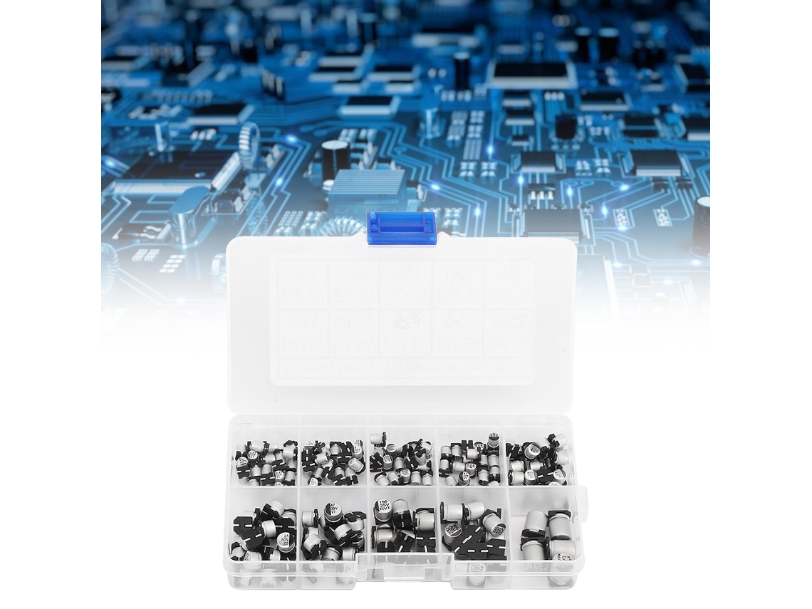 Laxiscreed Conjunto De Capacitores Eletrolíticos De Alumínio Para Montagem Superfície