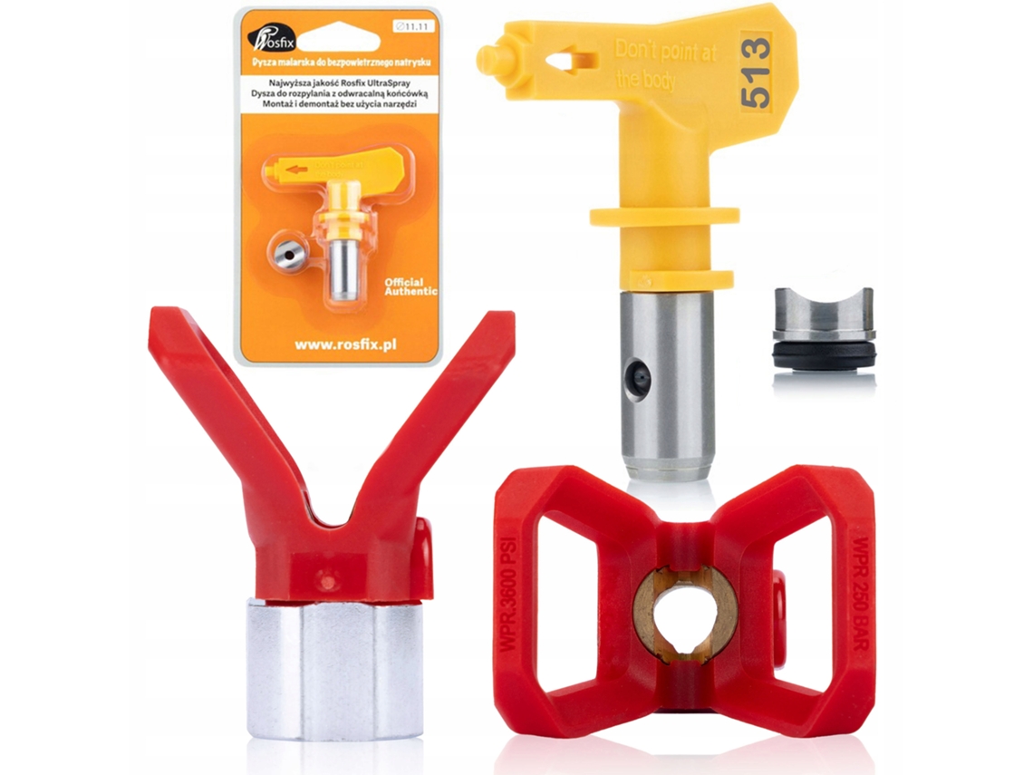 Conjunto De Acessórios De Pintura Rosfix – Bico Ultra Spray 513 | Proteção De Bico | Precisao E Durabilidade