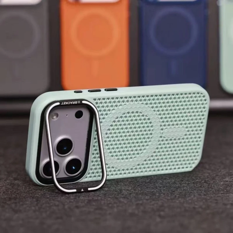 Capa Protetora Com Suporte Para Câmera E Dissipação De Calor (verde) Para Iphone 17 Air, Compatível Com Carregamento Sem Fio.