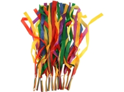 2026 12 Cintas de Baile Multicolor Arcoíris para Decoración de Clases de Educación Física Infantil, 100 Cm