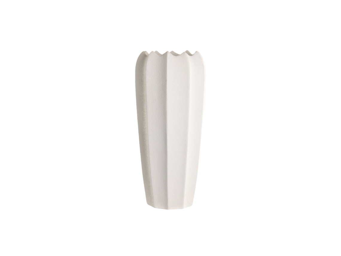 Vaso de Fibra de Vidro Branco 40x40x85cm ALEXANDRA HOUSE LIVING