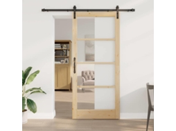 Vidaxl Porta Deslizante Orkdal Natural E Preto 93 X 211 Cm