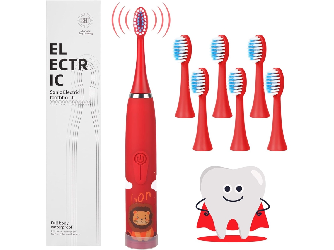 Escova inteligente para crianças, 6 cabeças, IPX6 STELASPLEN