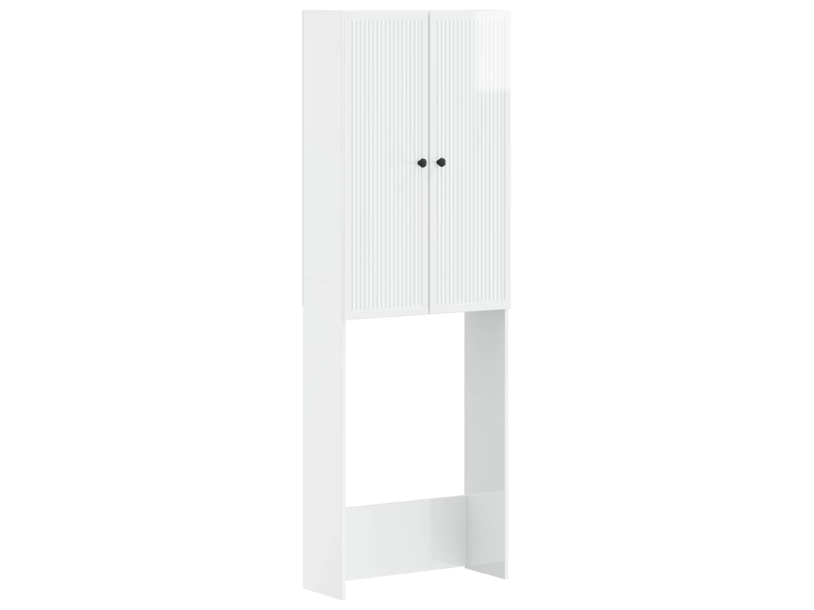 Vidaxl Armário De Banheiro Ede Branco Brilhante 66 X 25,5 X 190 Cm